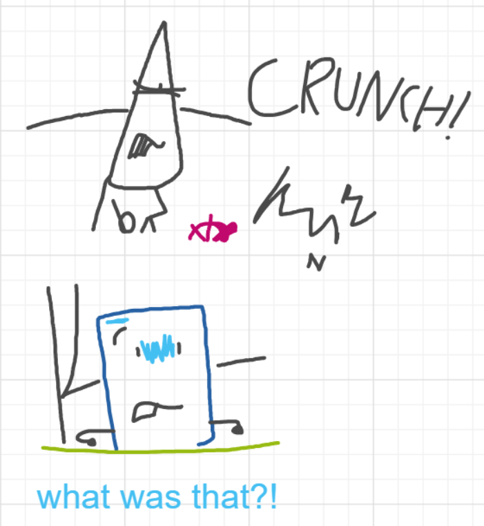 A panel from Ready Oar Knot, episode three of the Board Boards object show by Furretwalk/WalkingFurret.